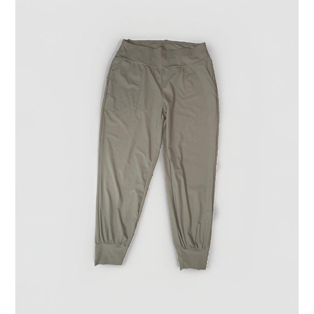 Halara Women's XL High-Waisted Casual Joggers Plain Side Pocket Tan EUC
